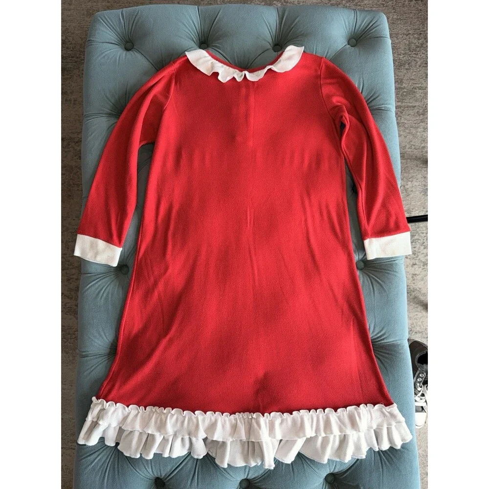 Hanna Andersson Red Mrs. Clause Elf nightgown - Size 10 140cm Girls Christmas